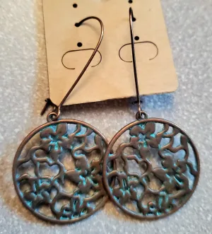 Patina Filigree Drop Earrings