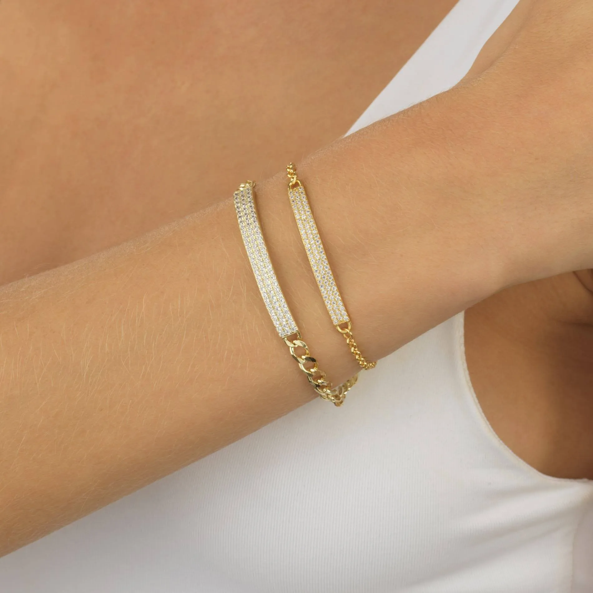 Pavé Bar Bracelet