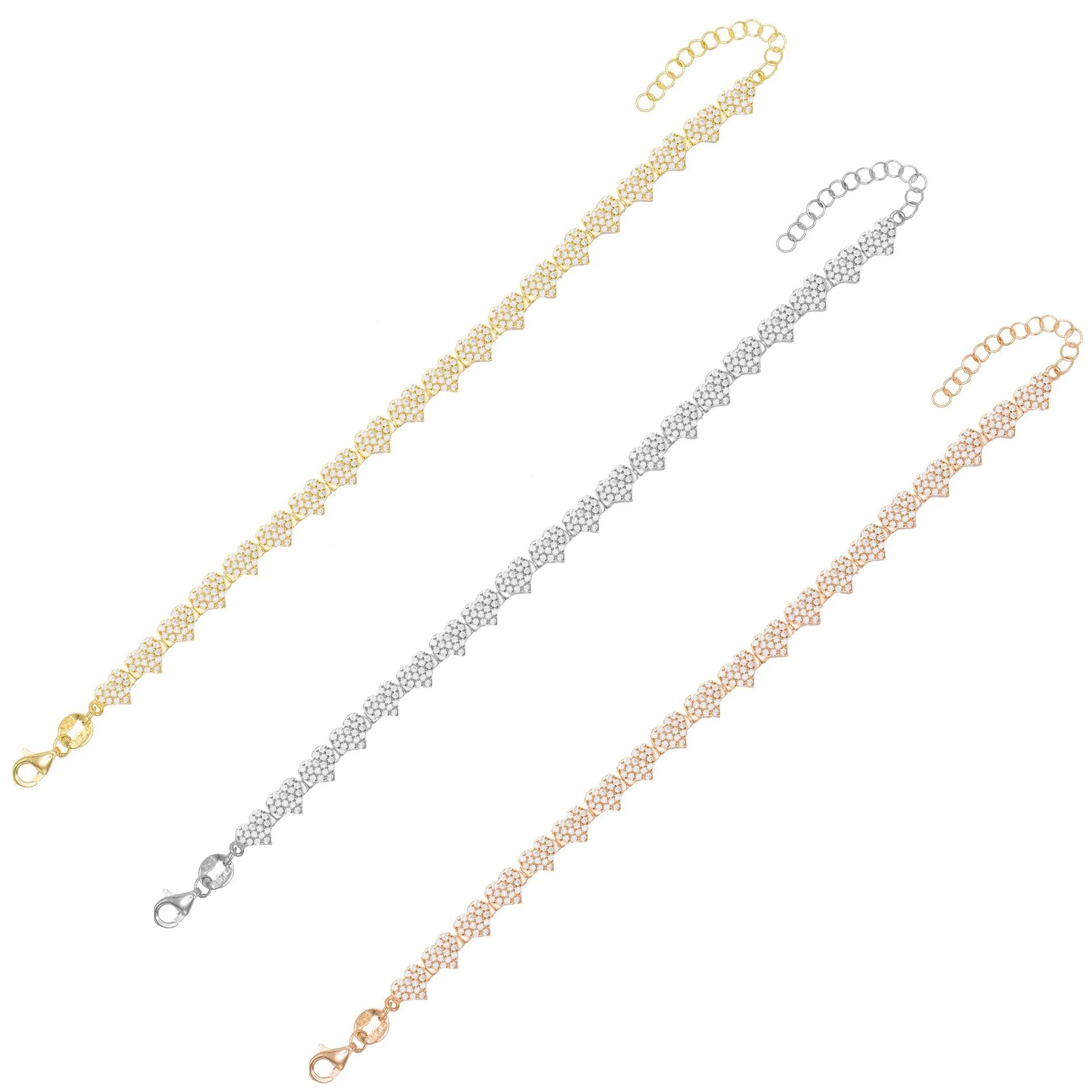 Pavé Heart Bracelet
