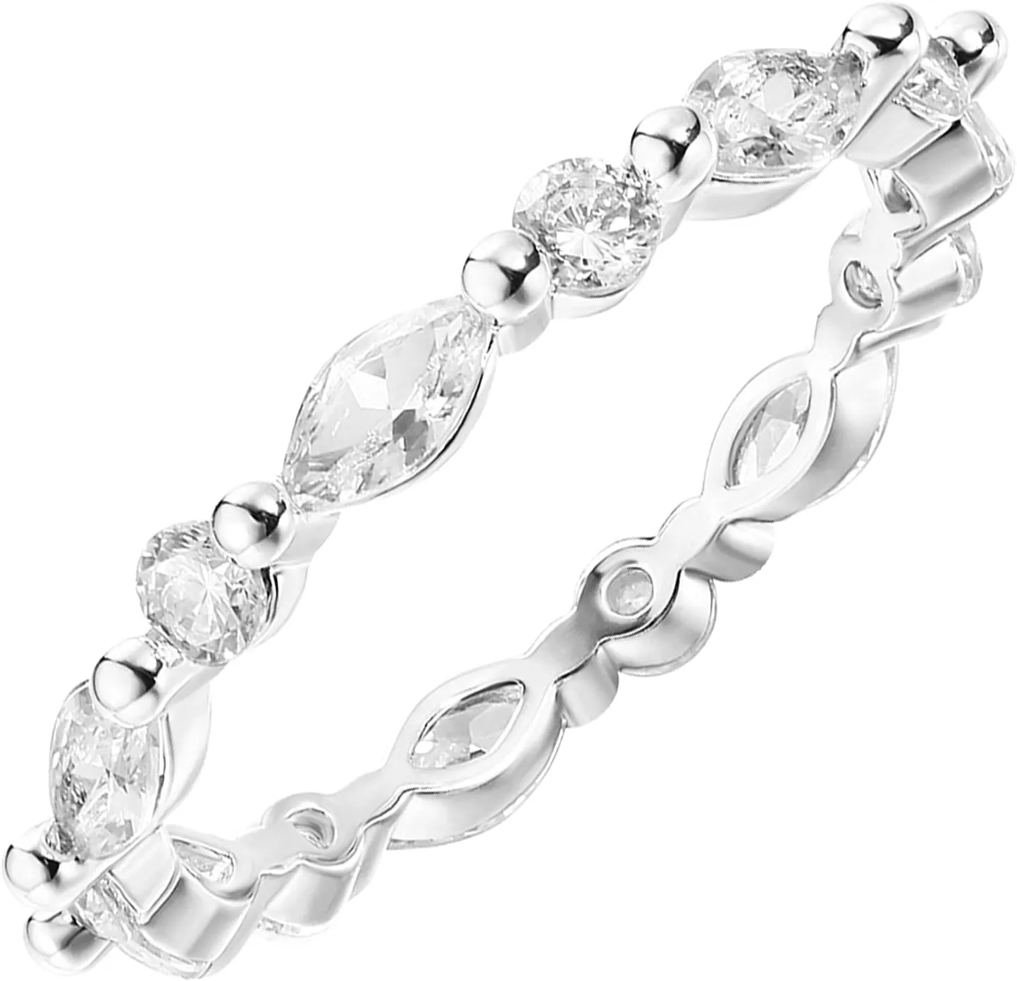 PAVOI 14K Gold Plated Rings Cubic Zirconia Love Ring | 2.5mm Stackable Rings for Women | Gold Rings for Women