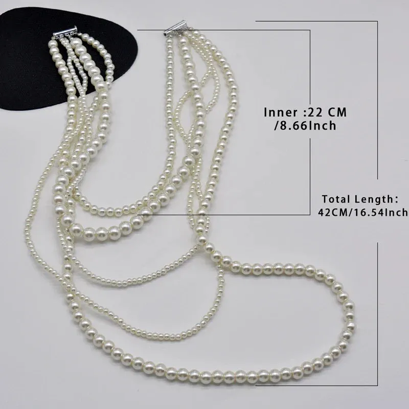Pearl Multi-layered Women's Necklace Exaggerated Fashion High Street Club Party Banquet Necklace For Women Jewelry