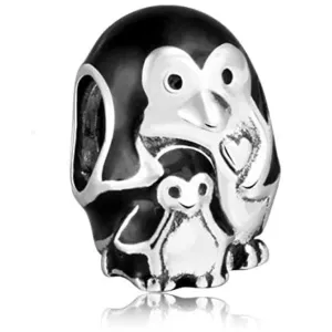 Penguin Mom & Baby Bead Charm