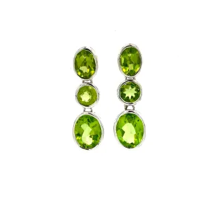 Peridot Earring in .925 Sterling Silver - KST 57553