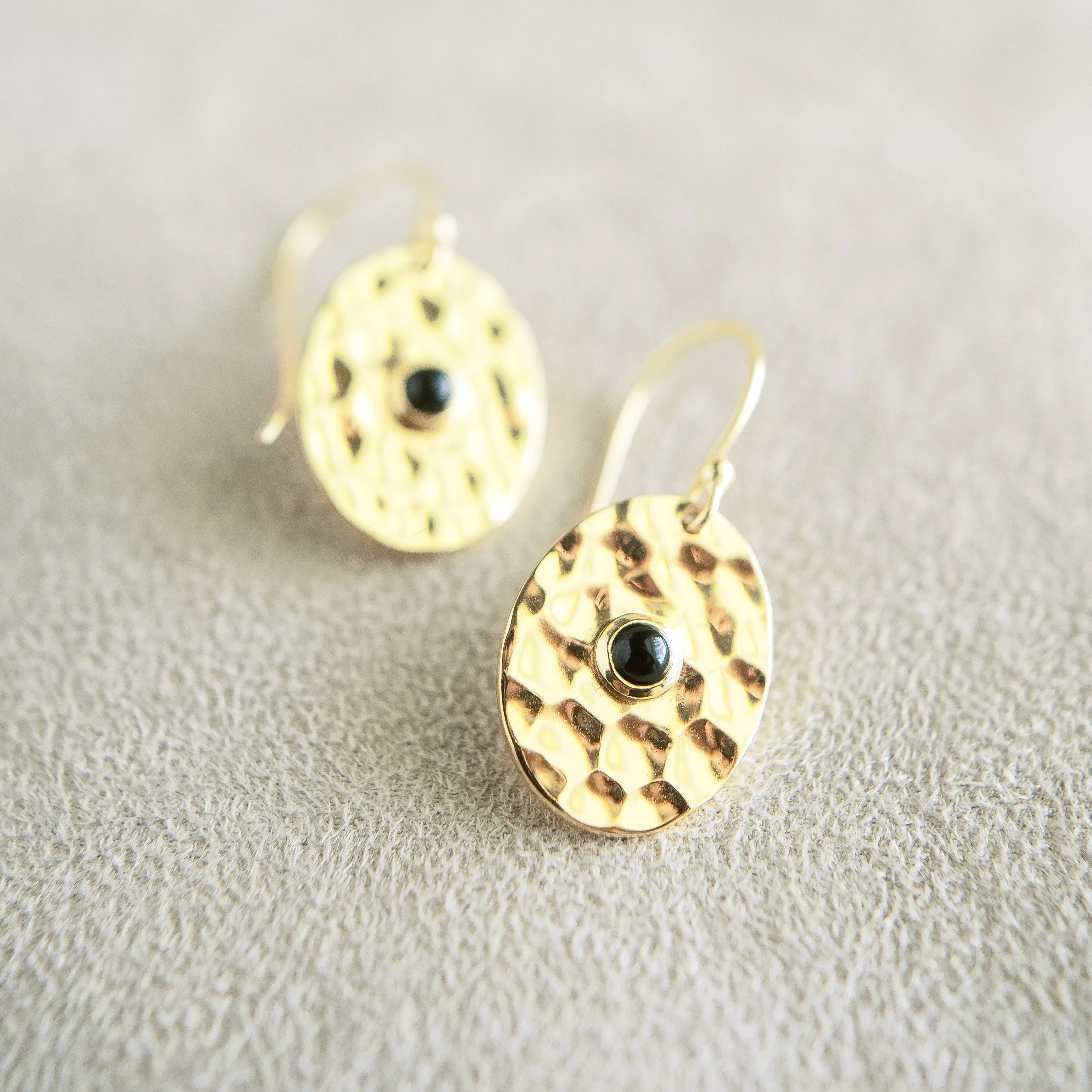 Petal Drop Earrings in Black Onyx