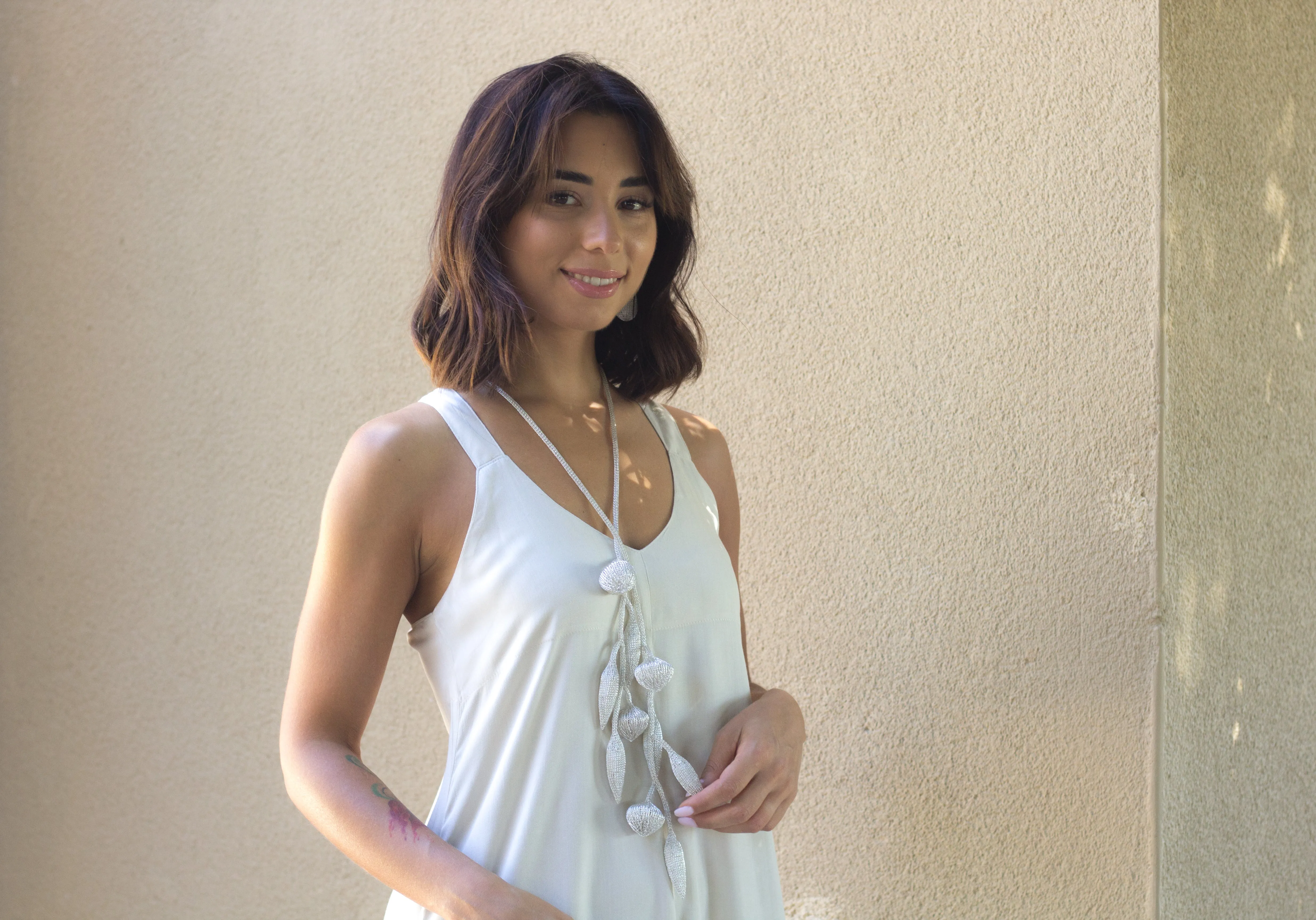 Phylum Silver Algae necklace