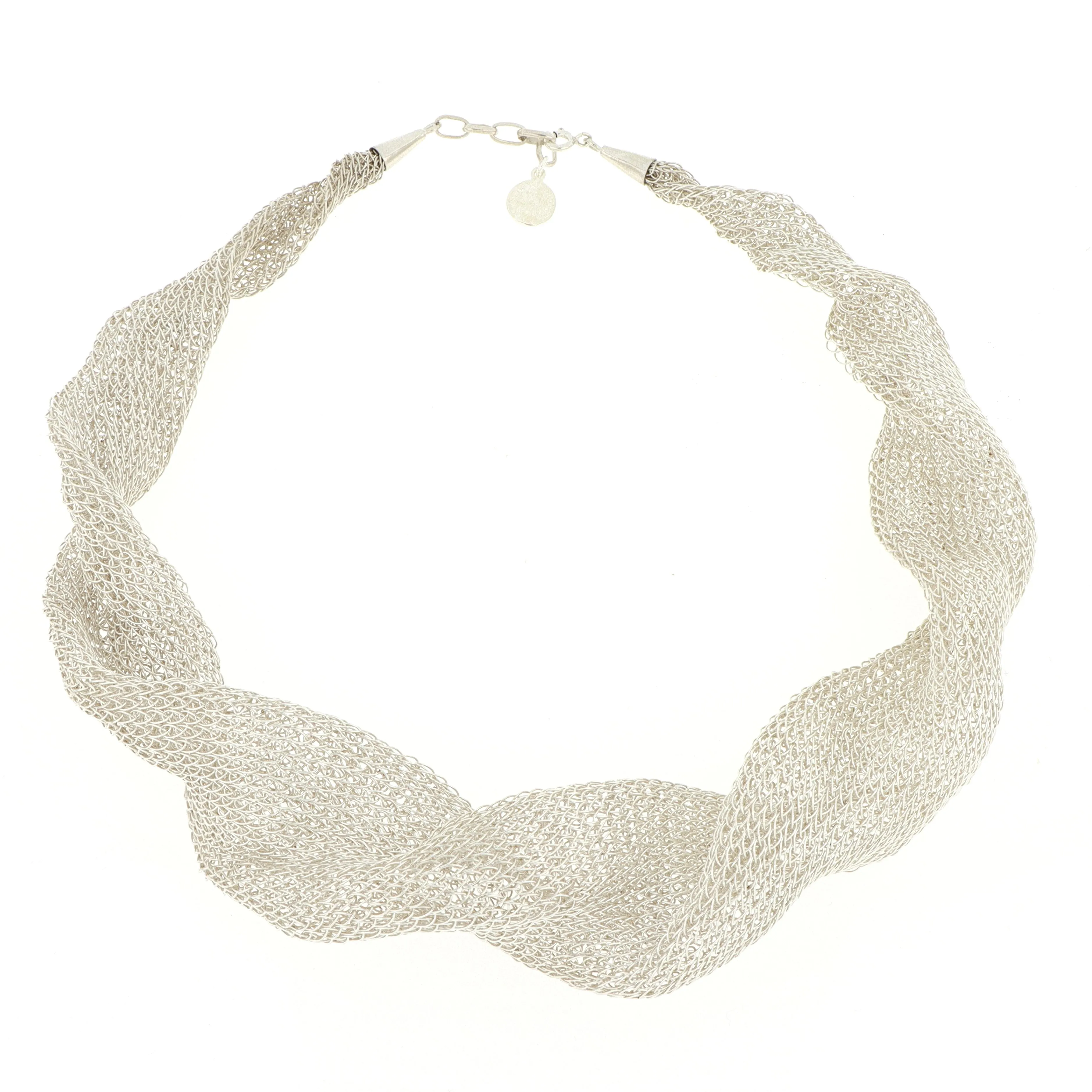 Phylum silver spiral necklace
