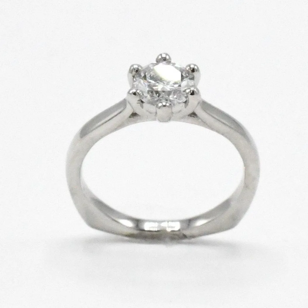 Platinum & 1.01ct Round Brilliant Cut GIA Diamond Solitaire Engagement Ring