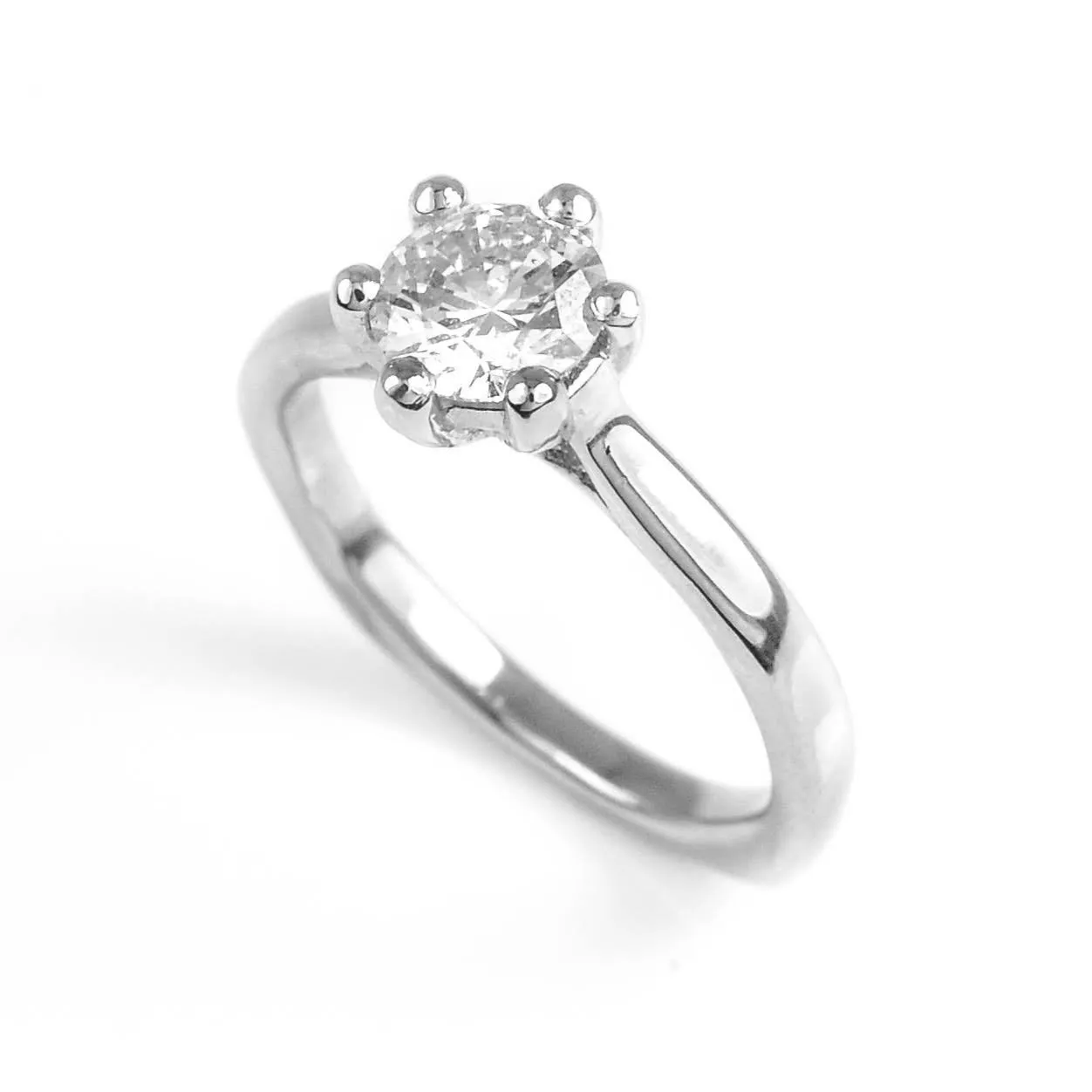 Platinum & 1.01ct Round Brilliant Cut GIA Diamond Solitaire Engagement Ring