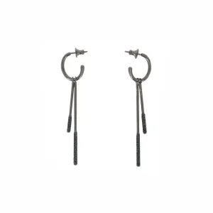 Polvere de Sogni Ruthenium Plated Sterling Silver Earrings