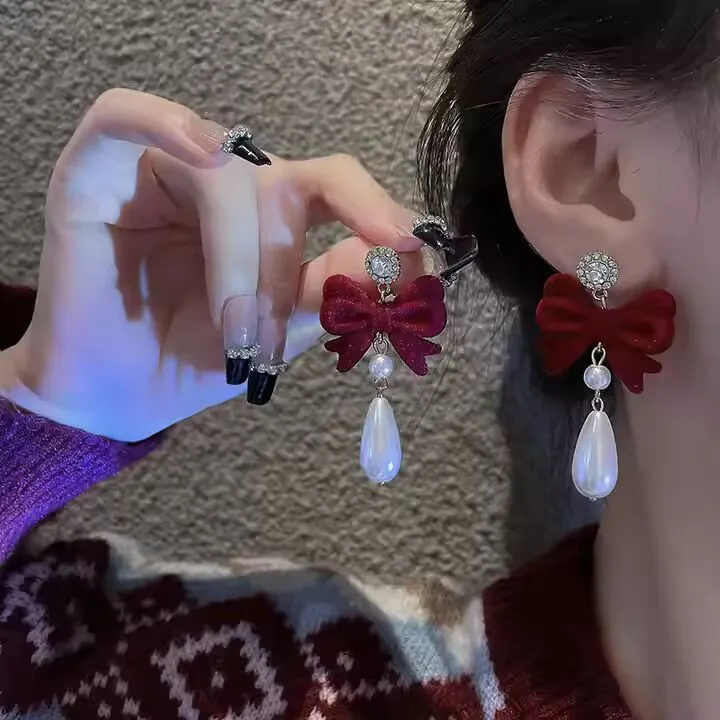 Preffers® Royal Velvet Ribbon Earrings – Regal & Charming