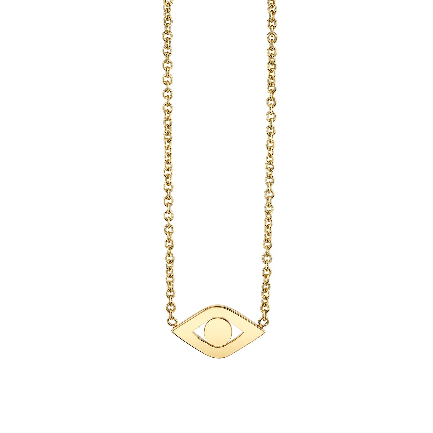Pure Gold Large Eye Link Necklace