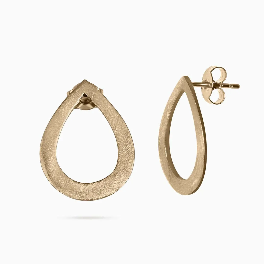 Pure Silver Earrings - Timeless Beauty Of Gold Plated Dew Drop