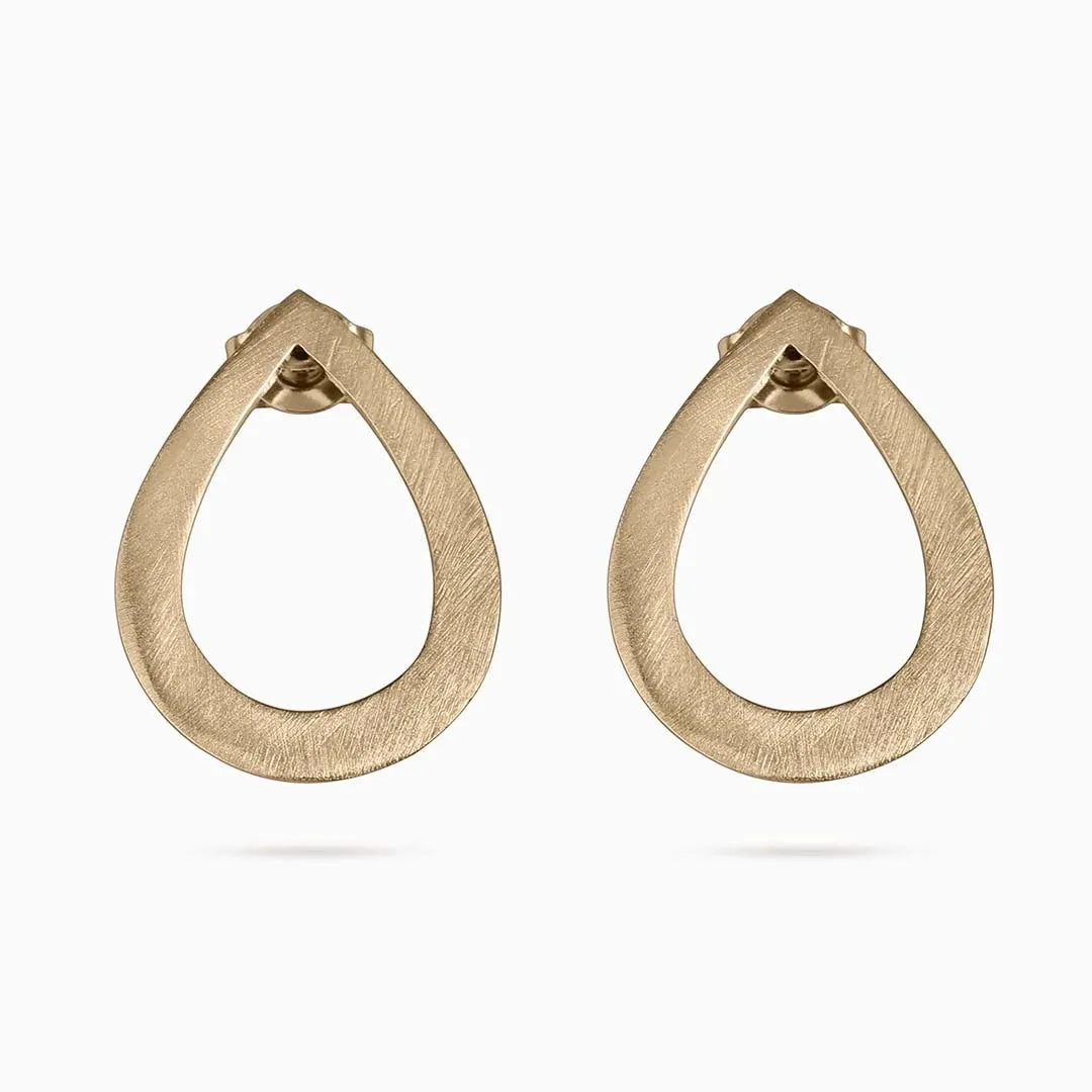 Pure Silver Earrings - Timeless Beauty Of Gold Plated Dew Drop