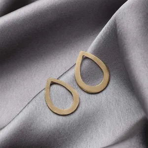 Pure Silver Earrings - Timeless Beauty Of Gold Plated Dew Drop
