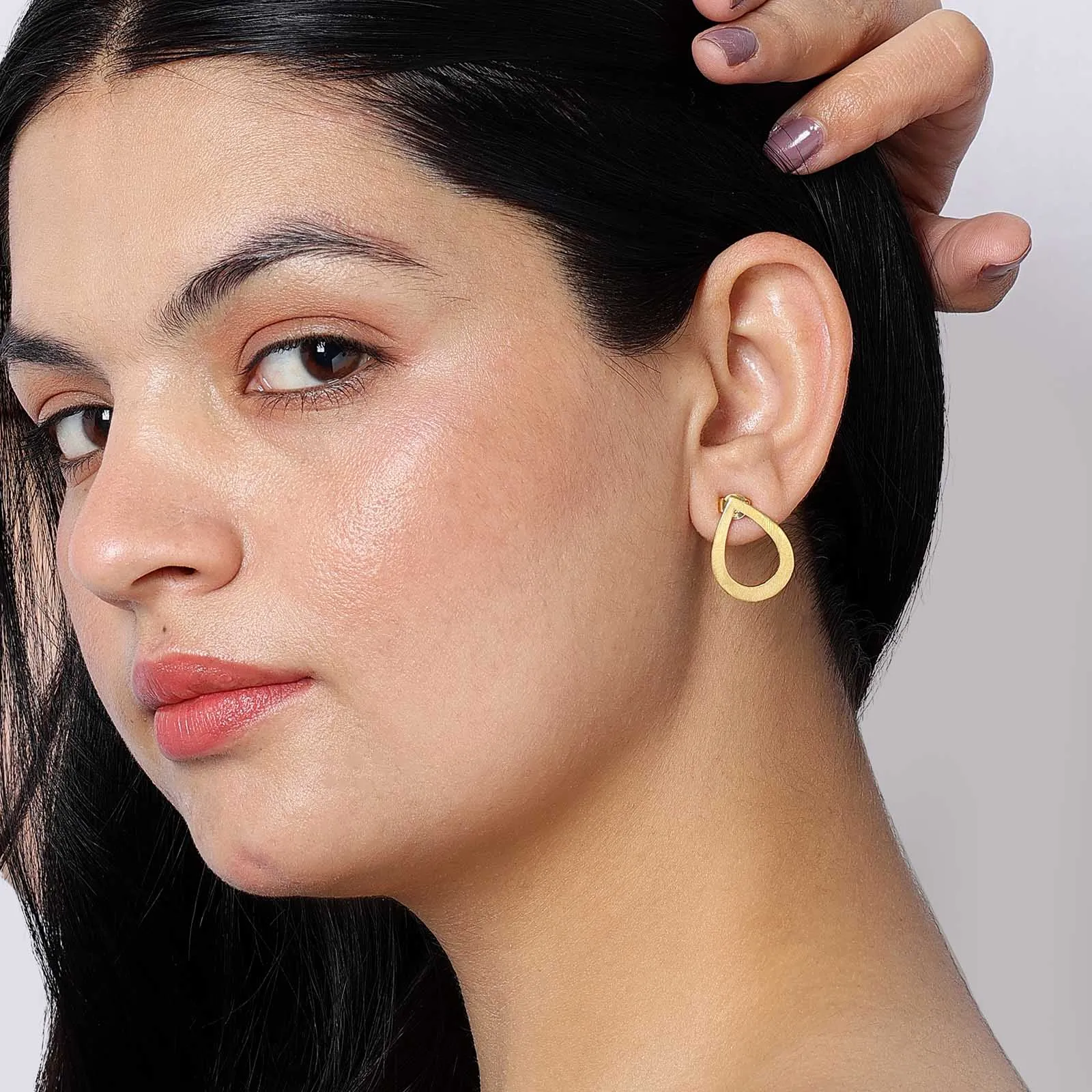 Pure Silver Earrings - Timeless Beauty Of Gold Plated Dew Drop