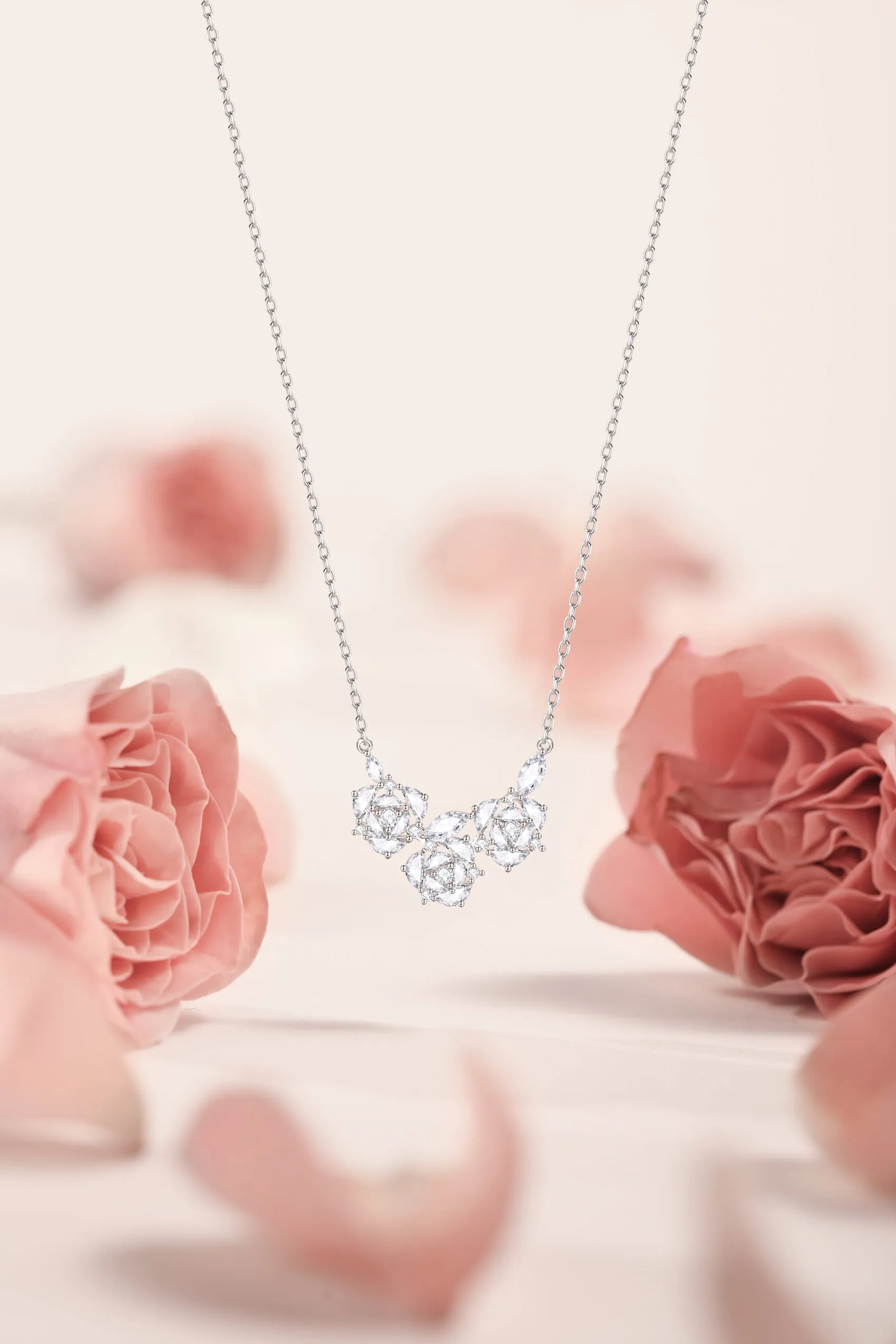 "Blooming Rose" Sterling Silver Necklace