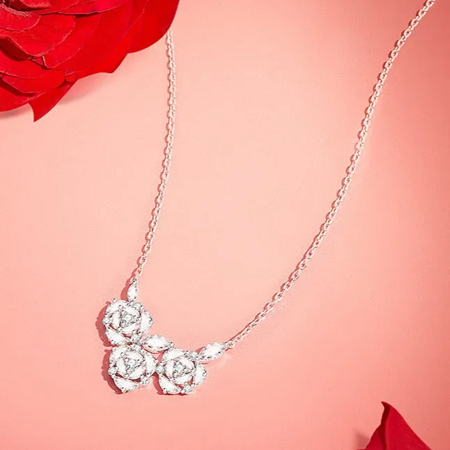 "Blooming Rose" Sterling Silver Necklace