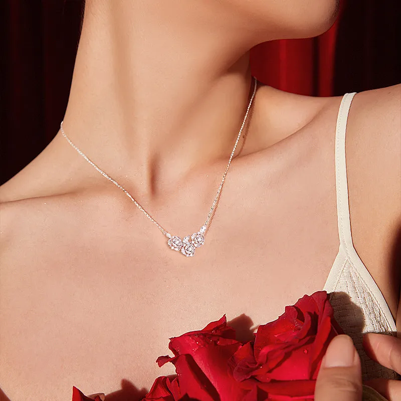 "Blooming Rose" Sterling Silver Necklace
