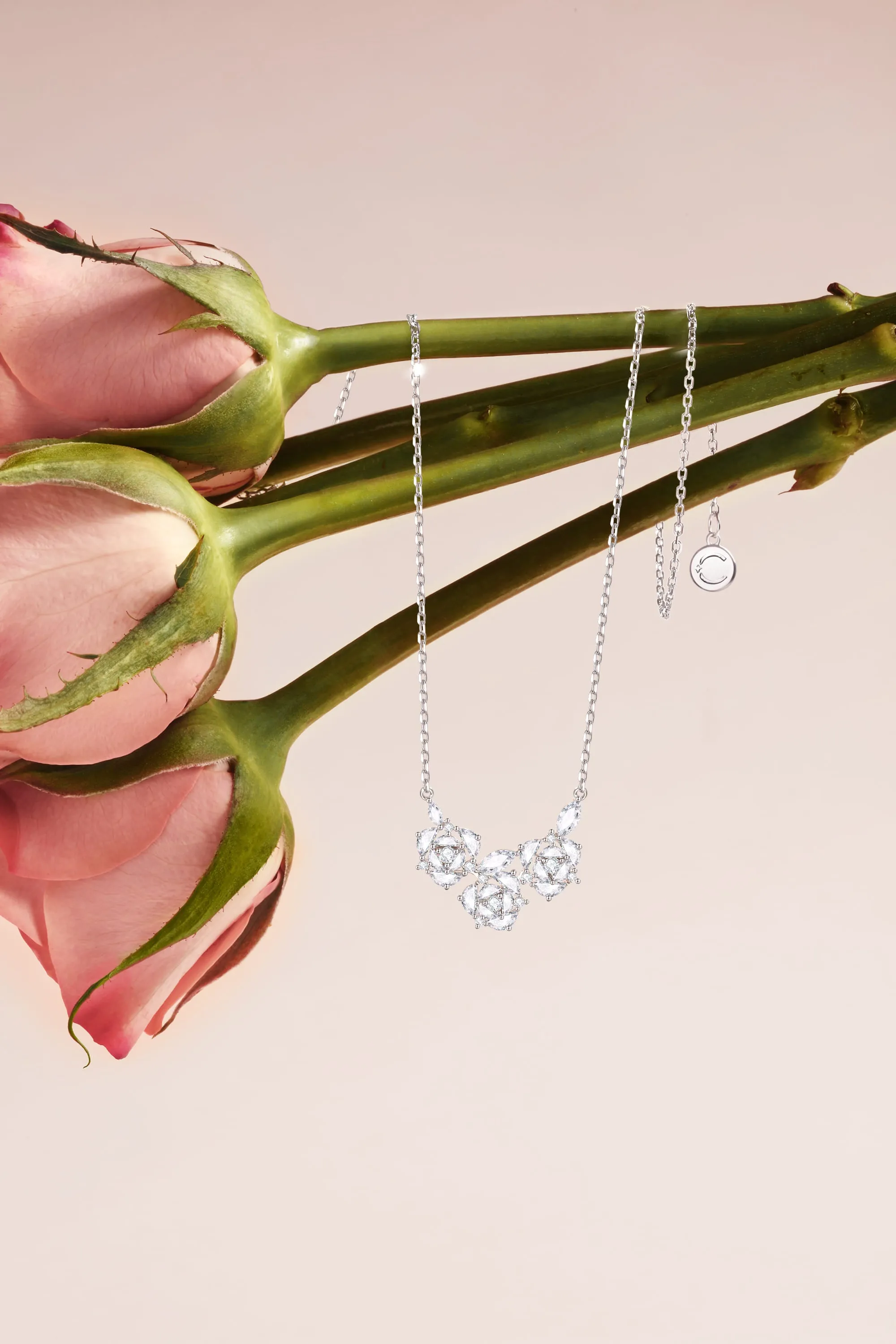 "Blooming Rose" Sterling Silver Necklace