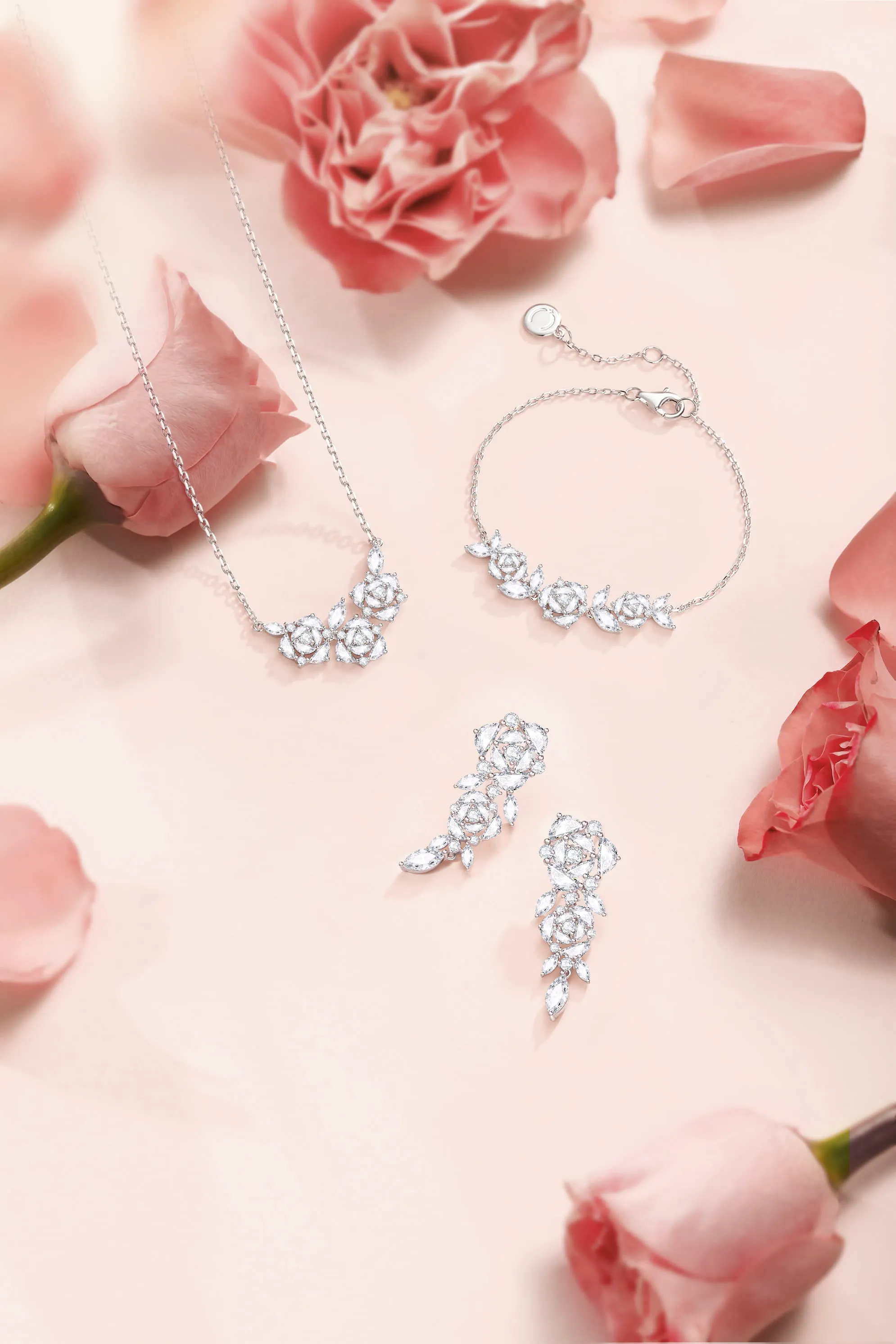 "Blooming Rose" Sterling Silver Necklace