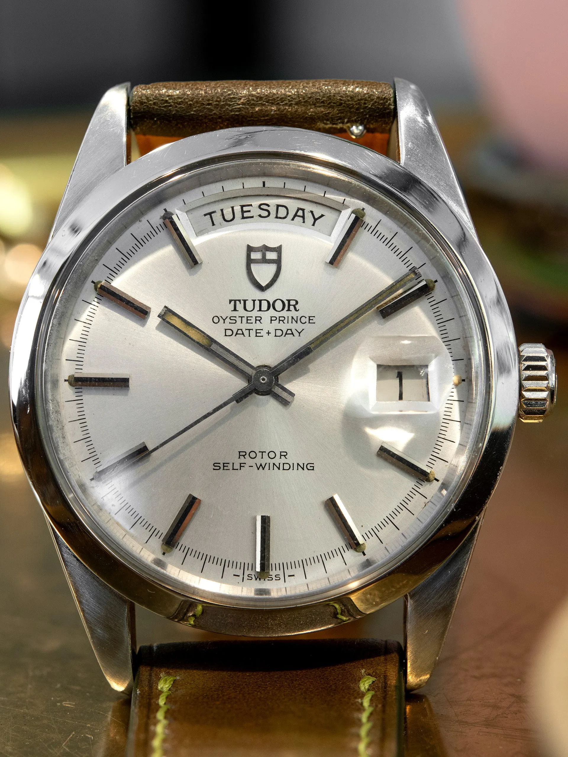 "Jumbo" 1969 Tudor Date-Day (Ref. 7017/0) Silver Dial