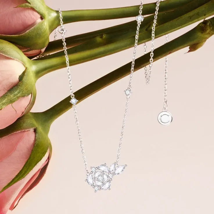 "One Rose" Sterling Silver Necklace