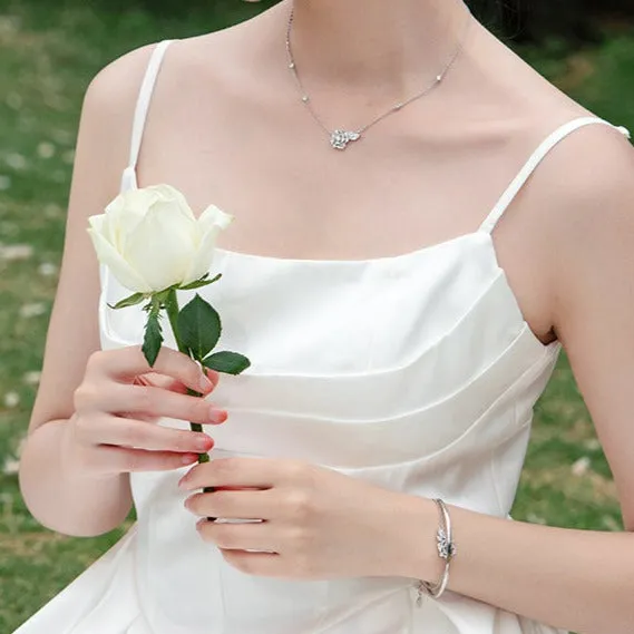 "One Rose" Sterling Silver Necklace