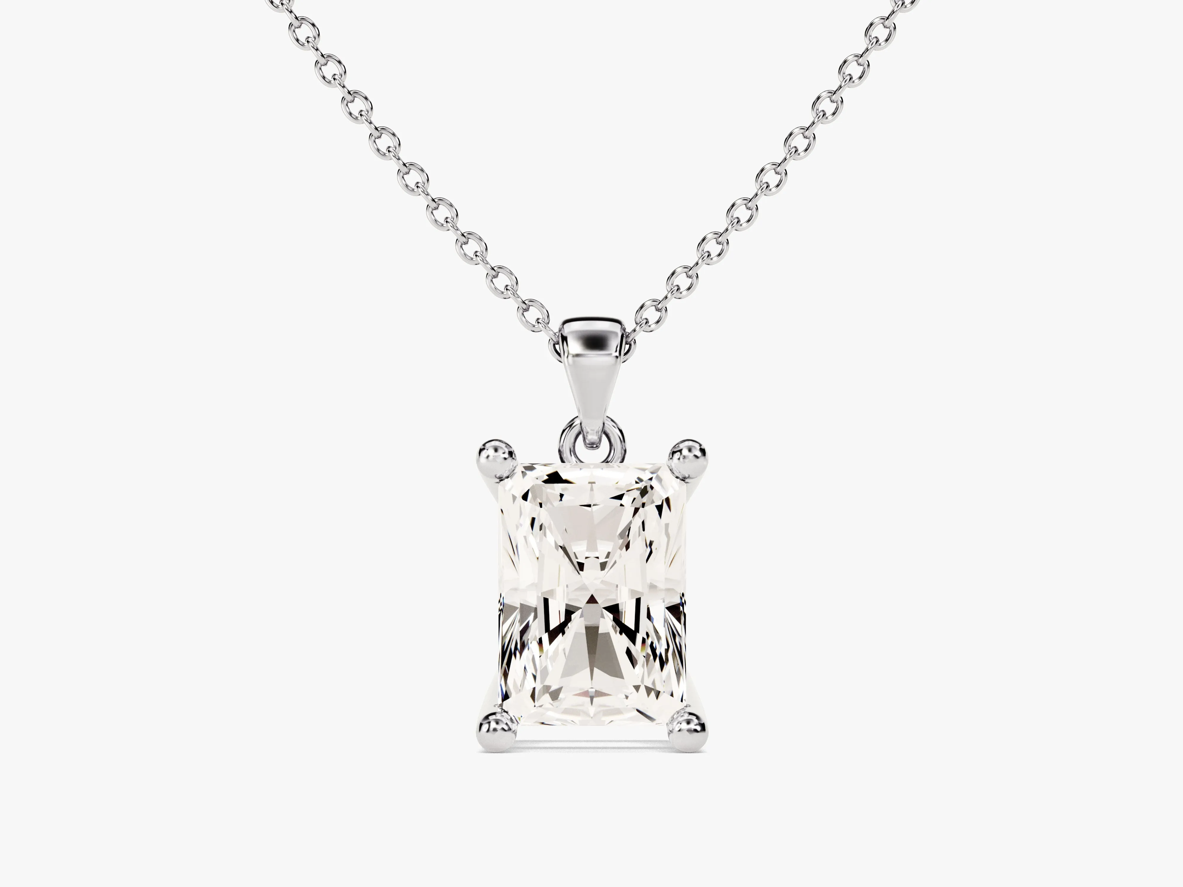 Radiant Cut Lab Grown Diamond Solitaire Pendant (1.00 CT)
