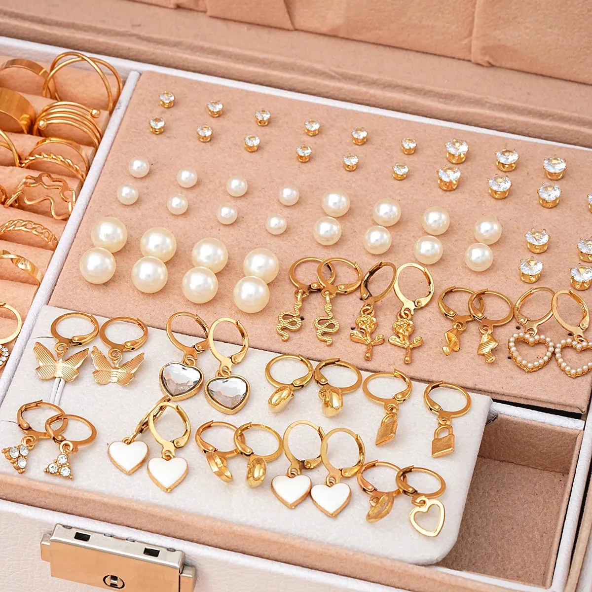 Radiant Luxury: 73-Piece Gold-Plated Jewelry Set