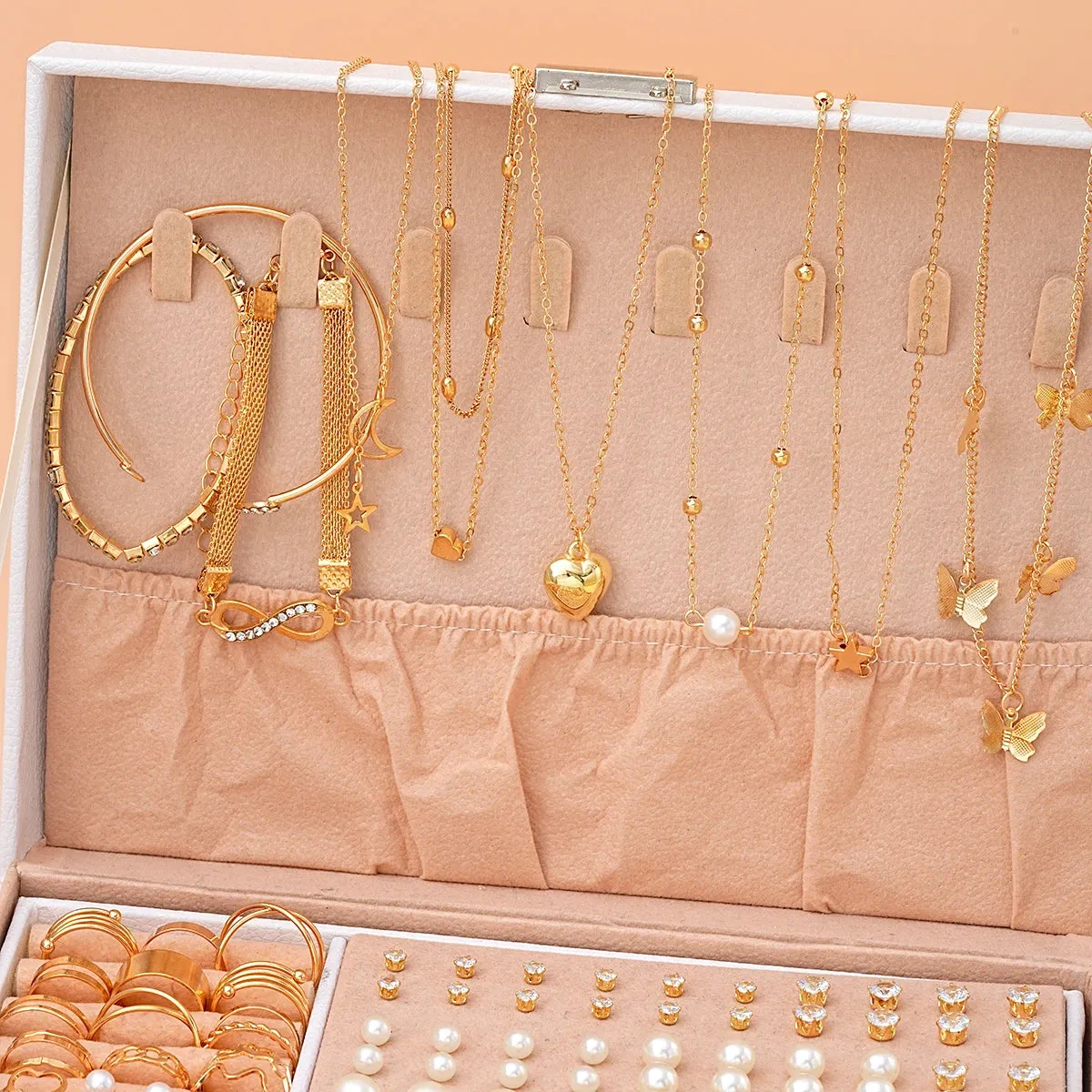 Radiant Luxury: 73-Piece Gold-Plated Jewelry Set
