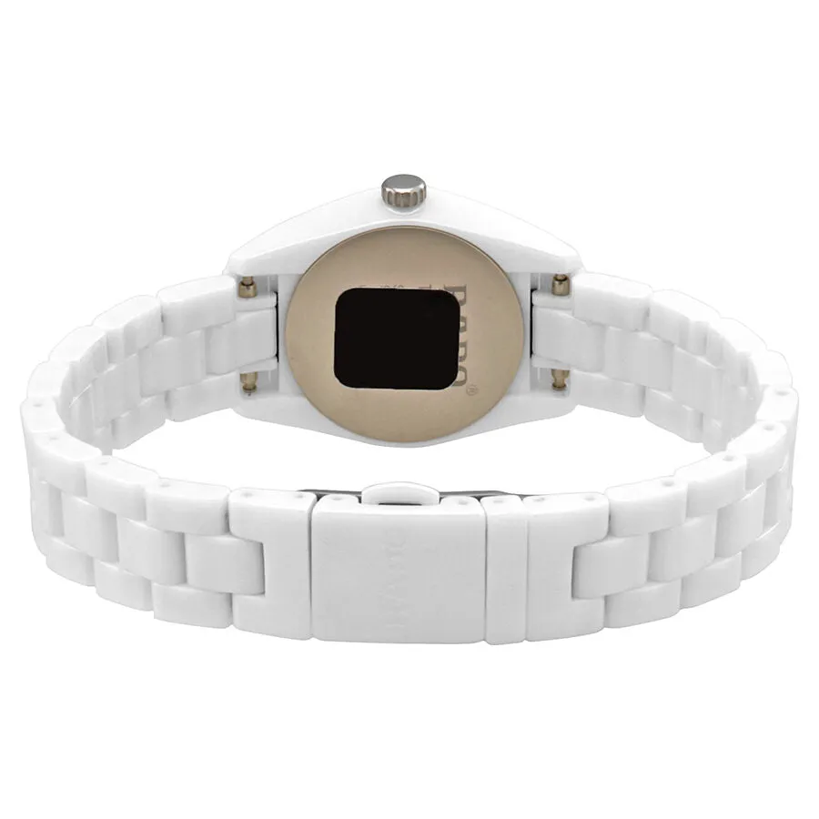 Rado Specchio Silver Dial White Ceramos Ladies Watch R31509102