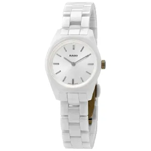 Rado Specchio Silver Dial White Ceramos Ladies Watch R31509102