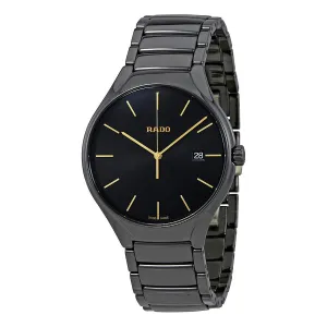 Rado True Black Dial Ceramic Men's Watch R27238152