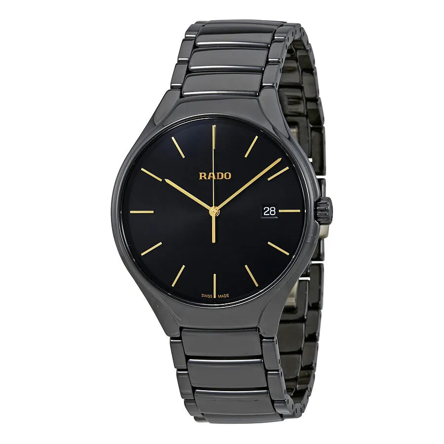 Rado True Black Dial Ceramic Men's Watch R27238152
