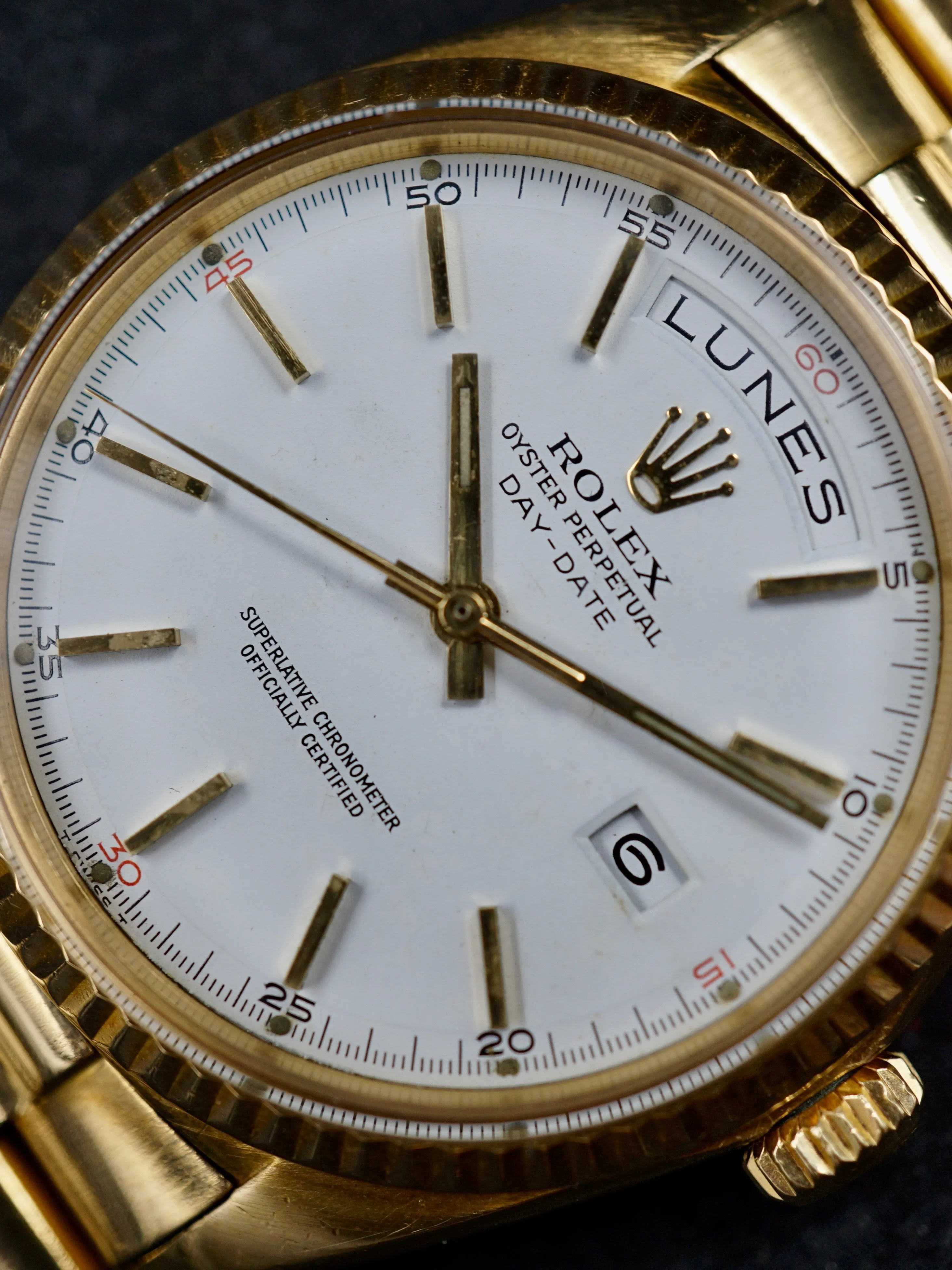 Rare 1968 Rolex Day-Date (Ref. 1803)  ‘Red Quarter Dial’