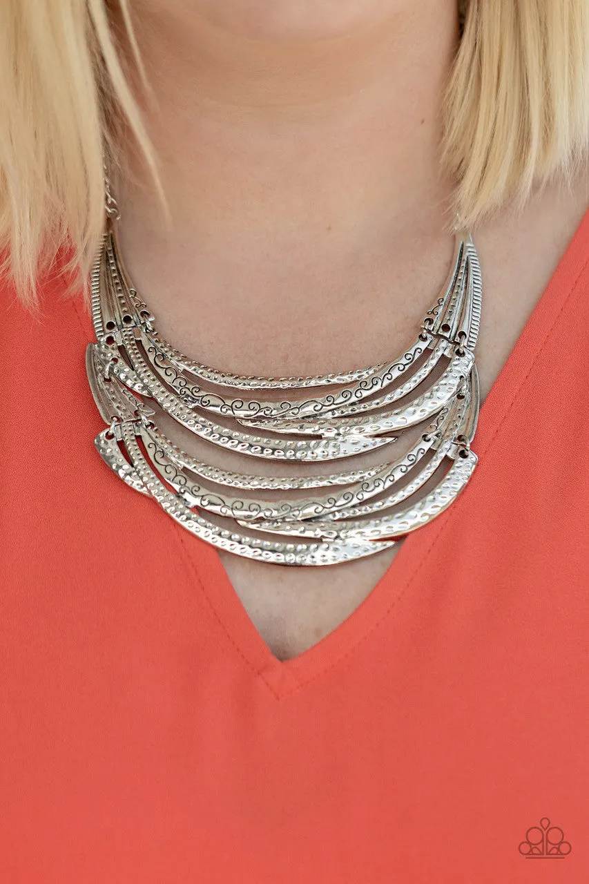 Read Between the VINES Silver Paparazzi Necklace