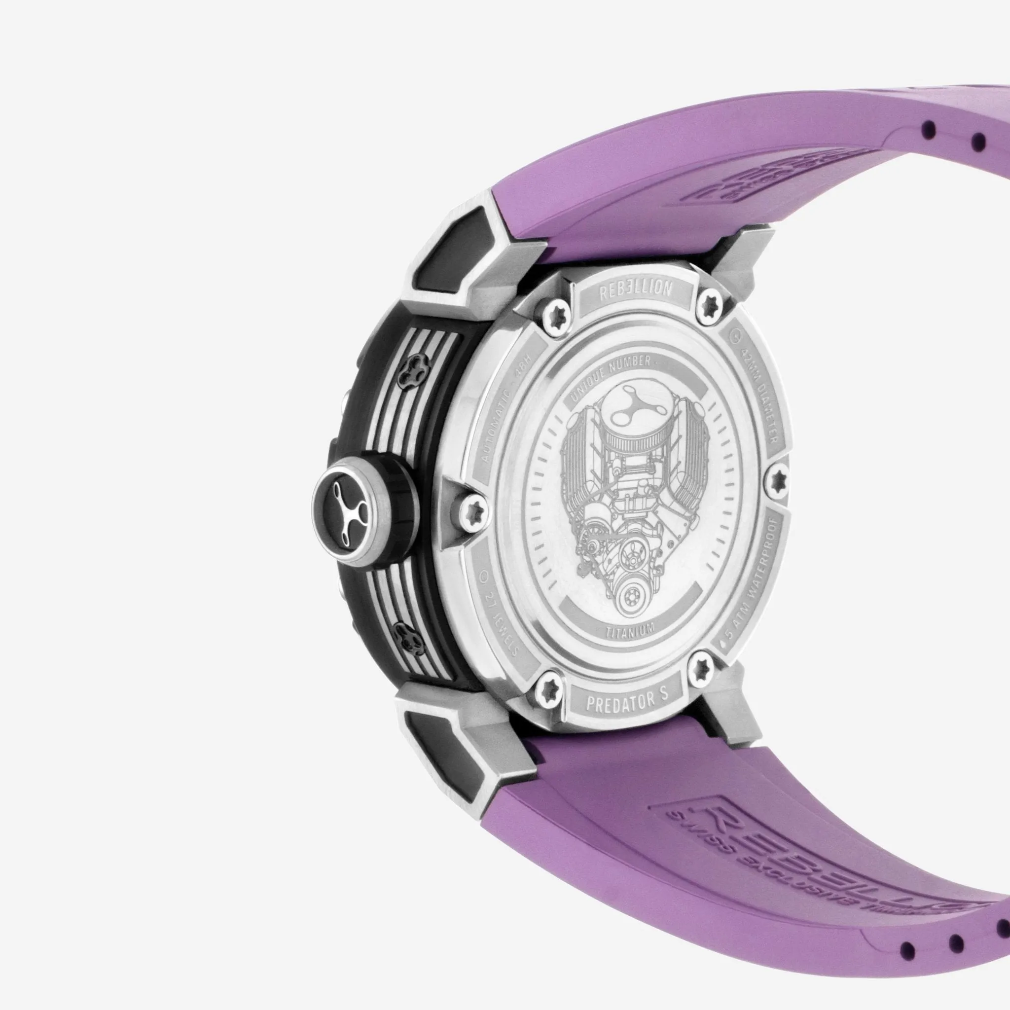 Rebellion Predator S 3H Titanium Automatic Men's Watch RB.PRS.3H.TITB.PU