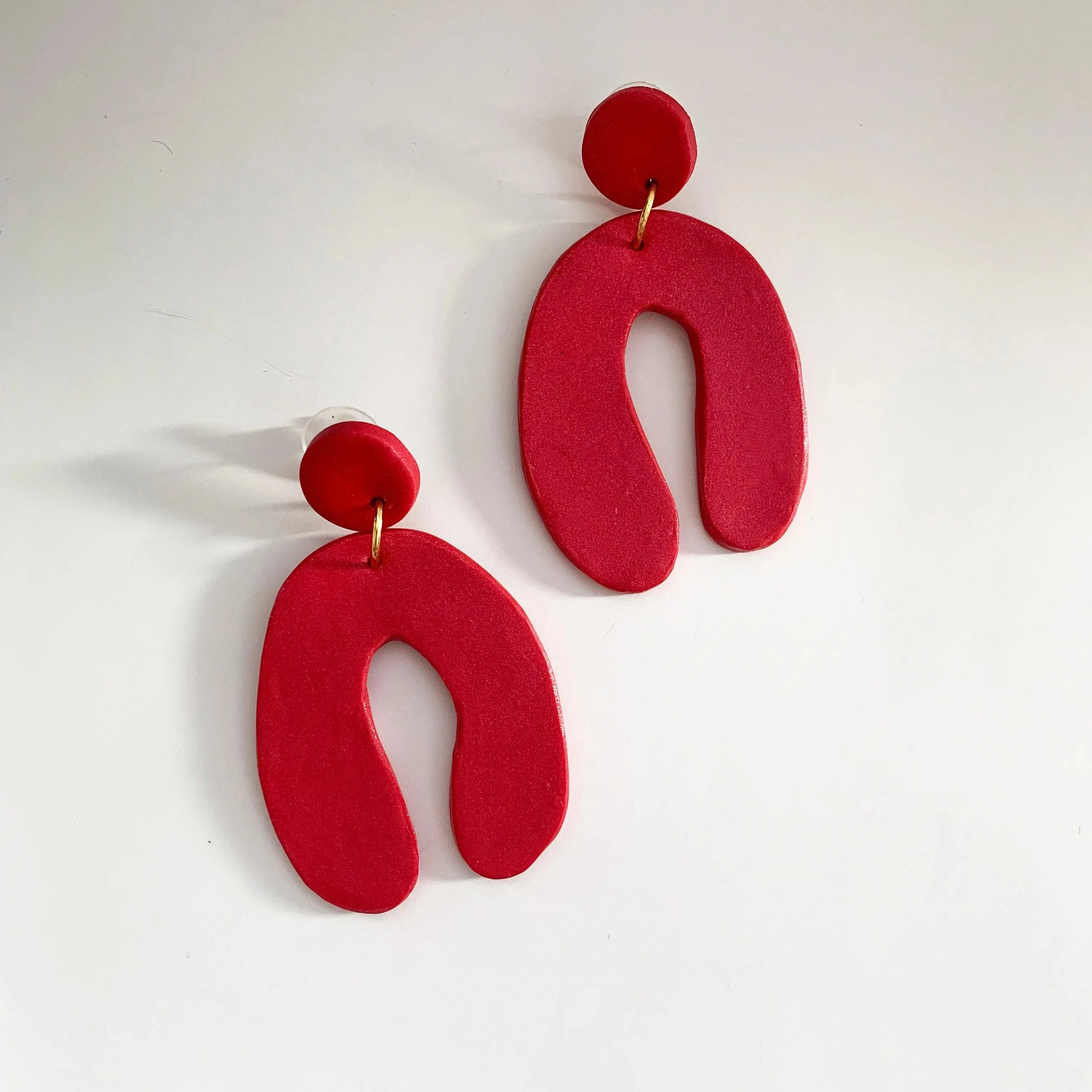 Red Polymer Clay Earrings | Hughsie Exclusive Collection