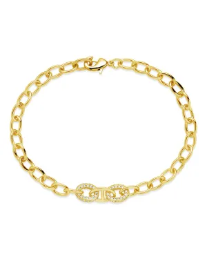 Reina CZ Chain Link Bracelet