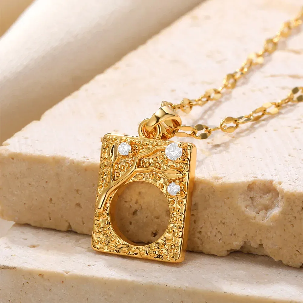 Rhinestone Rose Choker Shiny Zircon Sunrise Necklace For Women Gold Color Collar Evil Eyes Jewelry Y2k