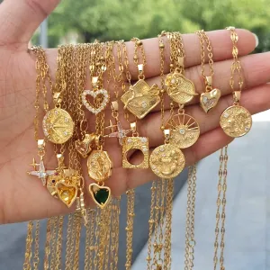 Rhinestone Rose Choker Shiny Zircon Sunrise Necklace For Women Gold Color Collar Evil Eyes Jewelry Y2k
