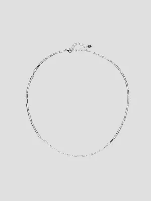 Rhodium Dainty Link Necklace