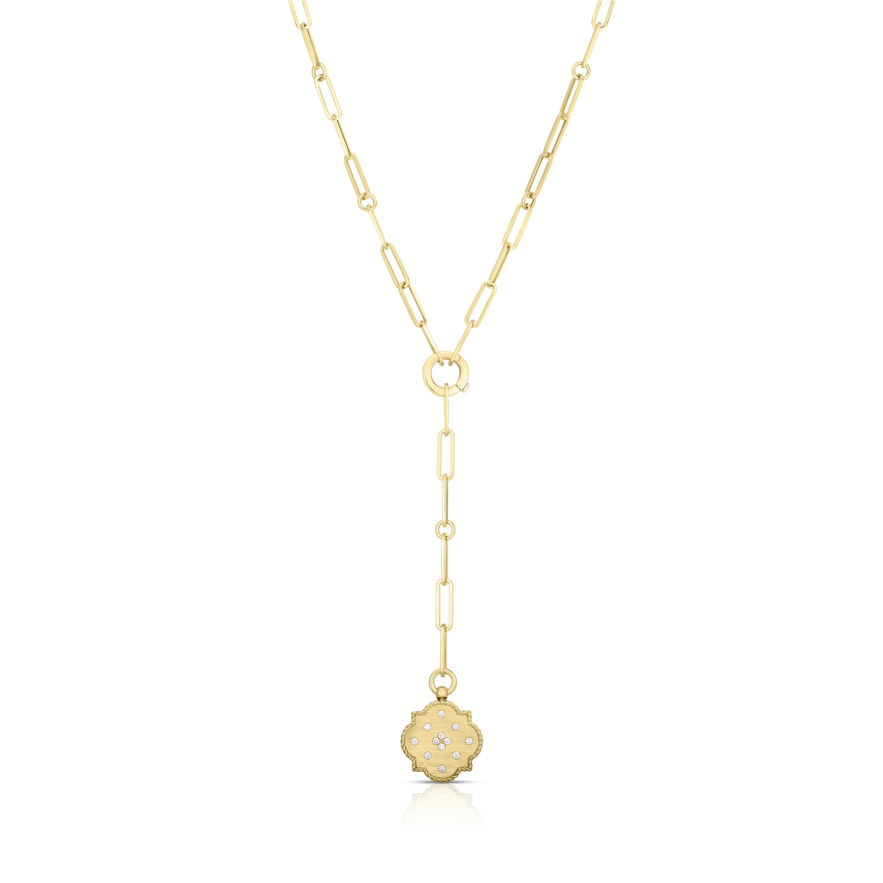 Roberto Coin 18K Yellow Gold Venetian Double Medallion - Fink's Exclusive