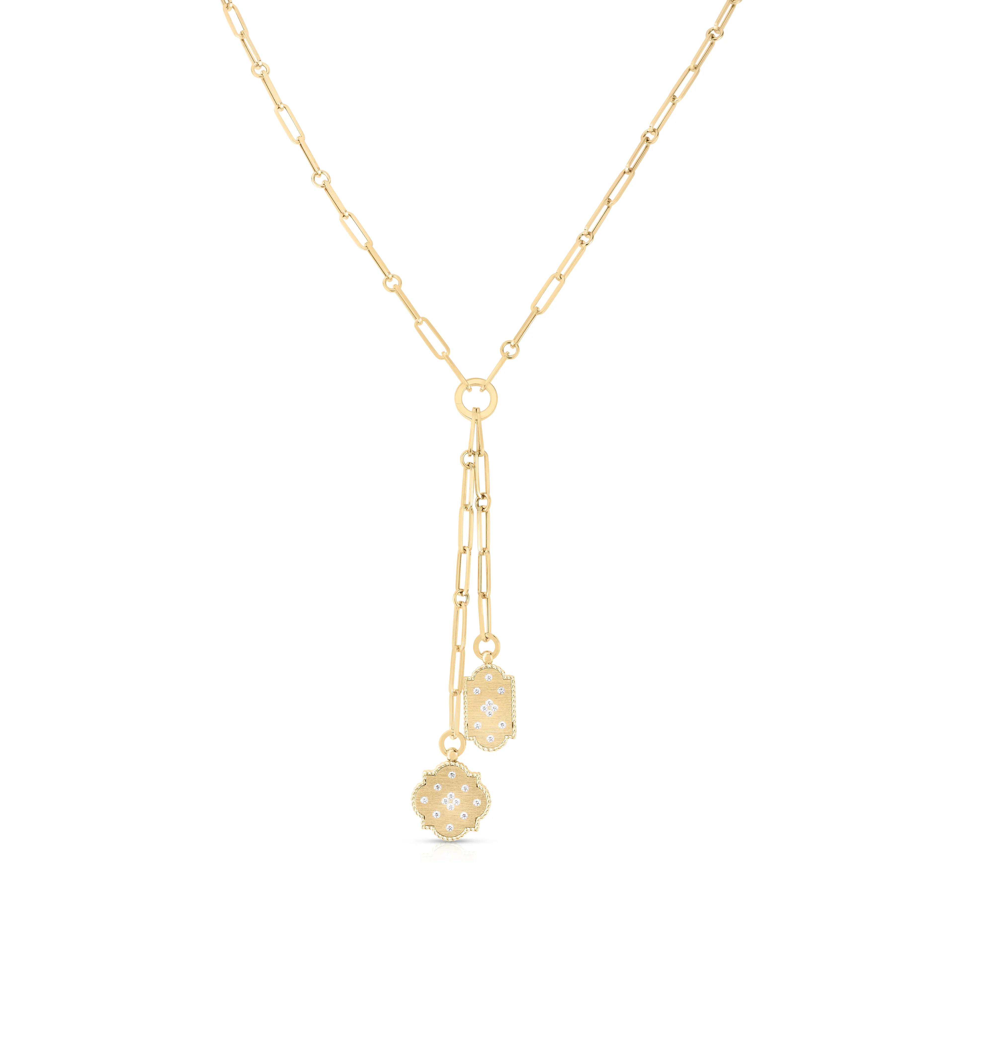 Roberto Coin 18K Yellow Gold Venetian Double Medallion - Fink's Exclusive