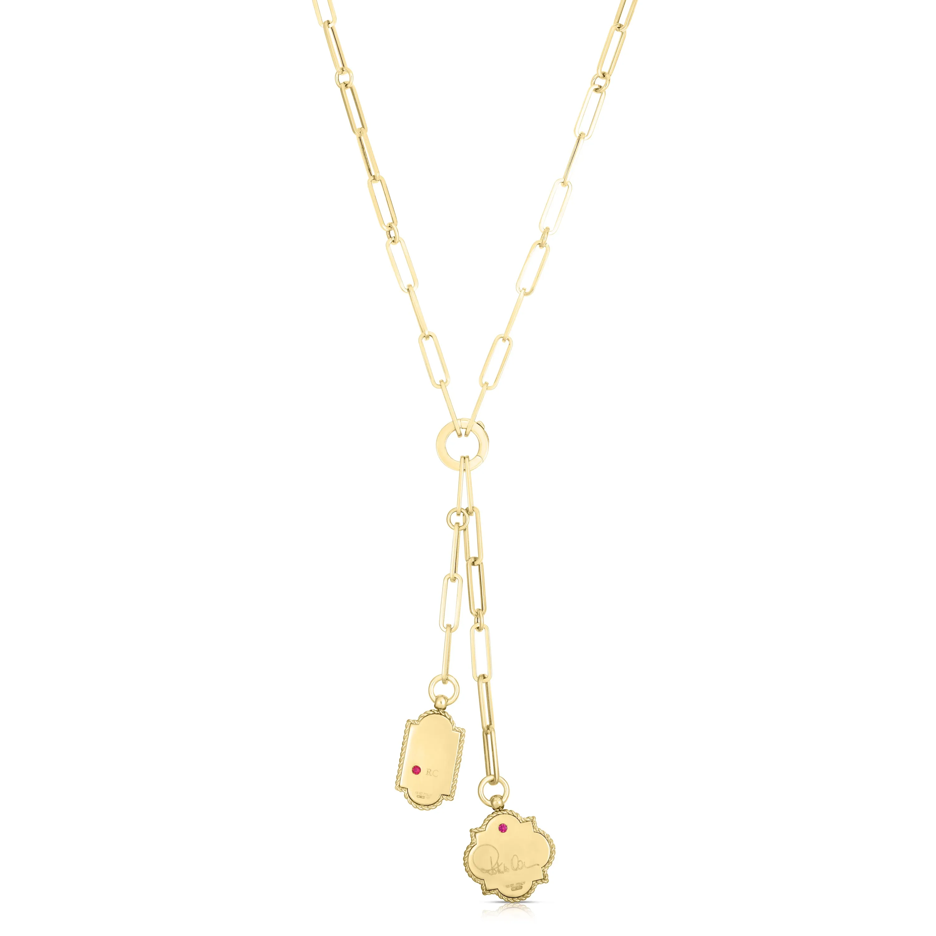 Roberto Coin 18K Yellow Gold Venetian Double Medallion - Fink's Exclusive