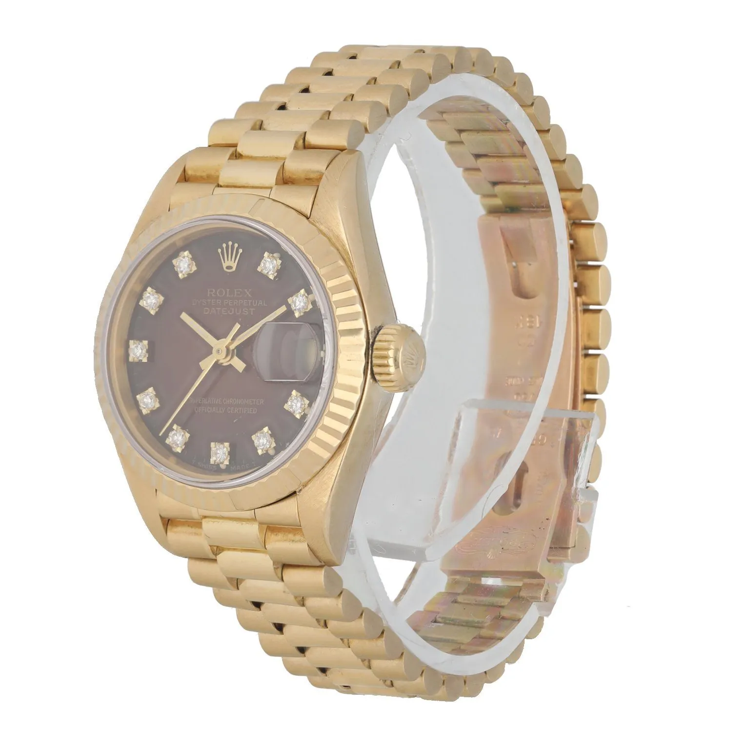 Rolex Datejust 69178 Diamond Dial Yellow Gold Ladies Watch