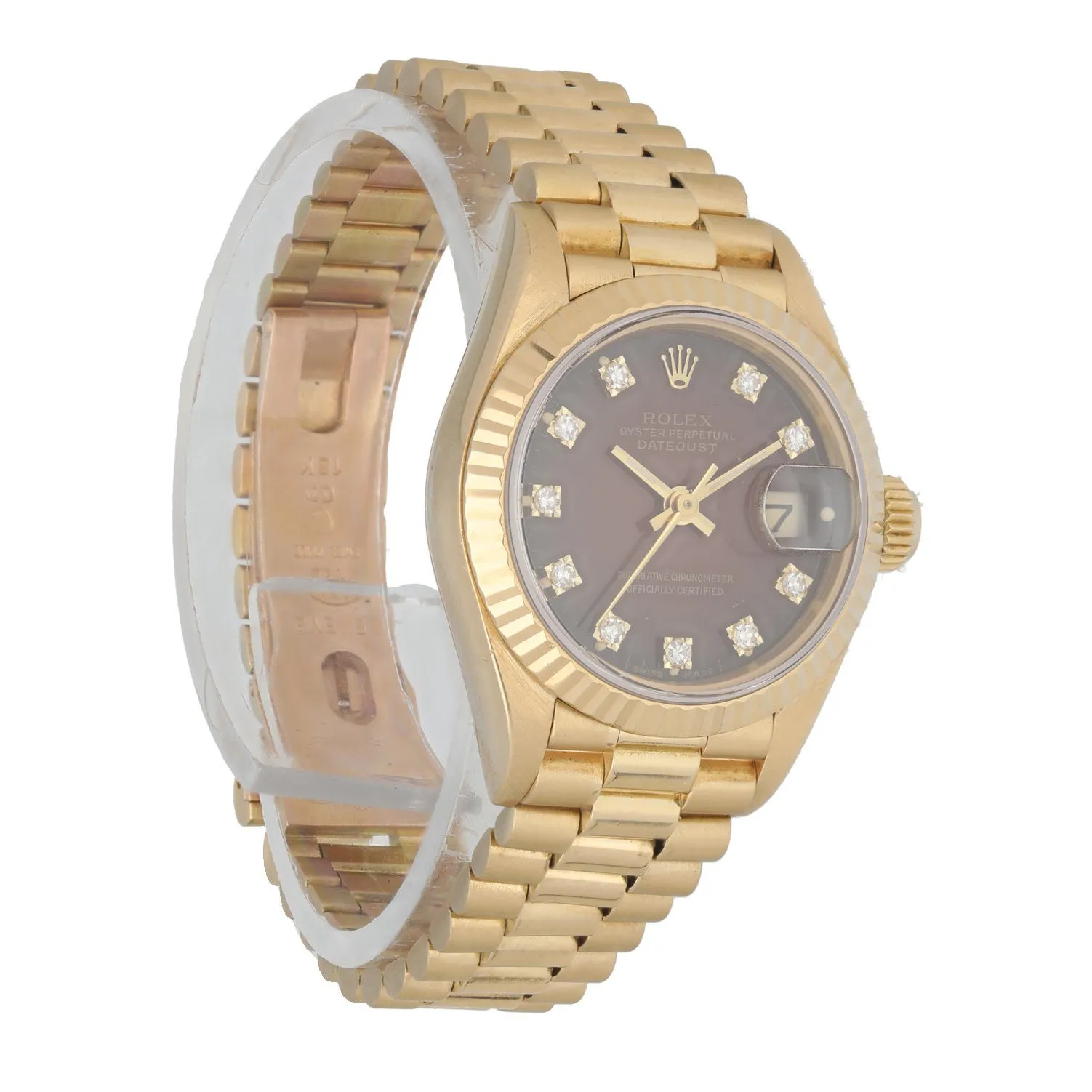 Rolex Datejust 69178 Diamond Dial Yellow Gold Ladies Watch