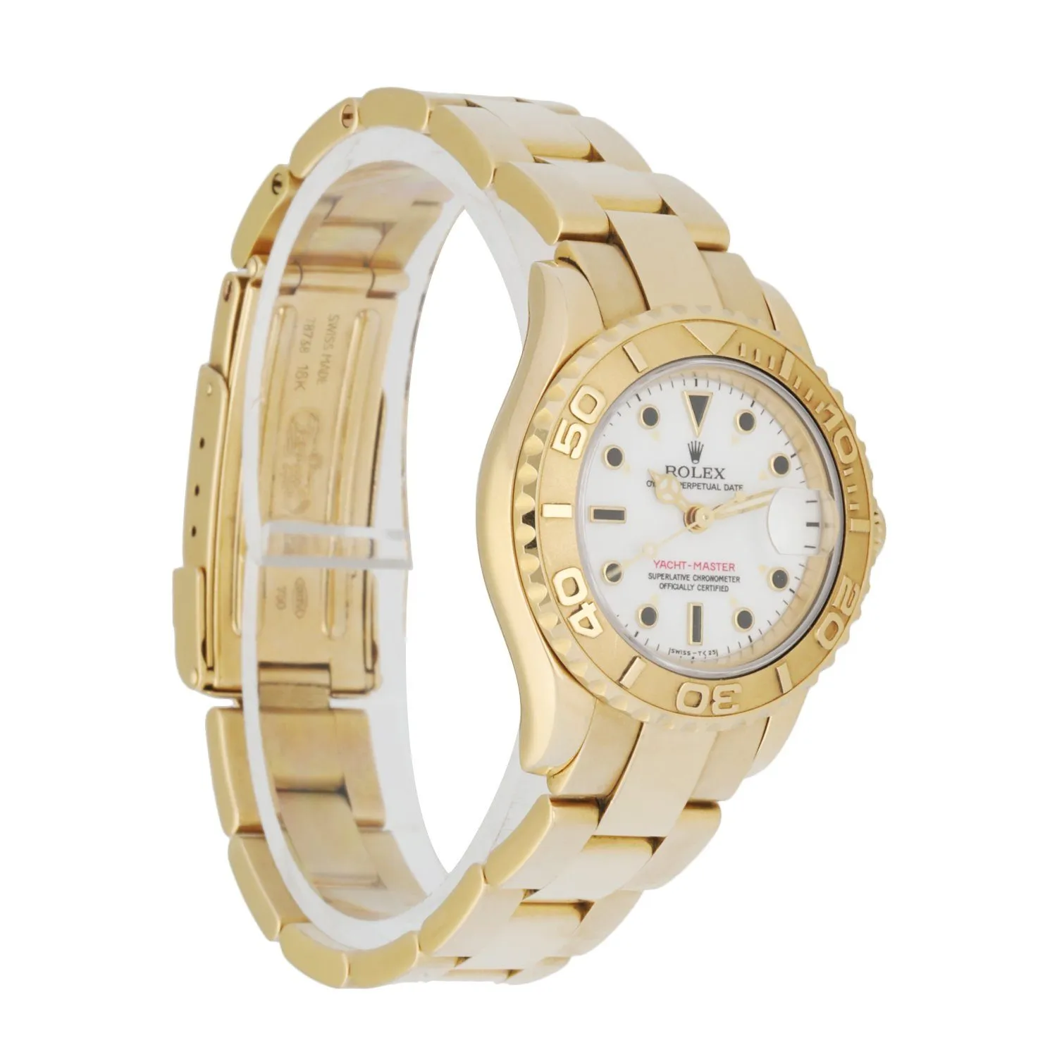 Rolex Yachtmaster 69628 18K Yellow Gold  Ladies Watch