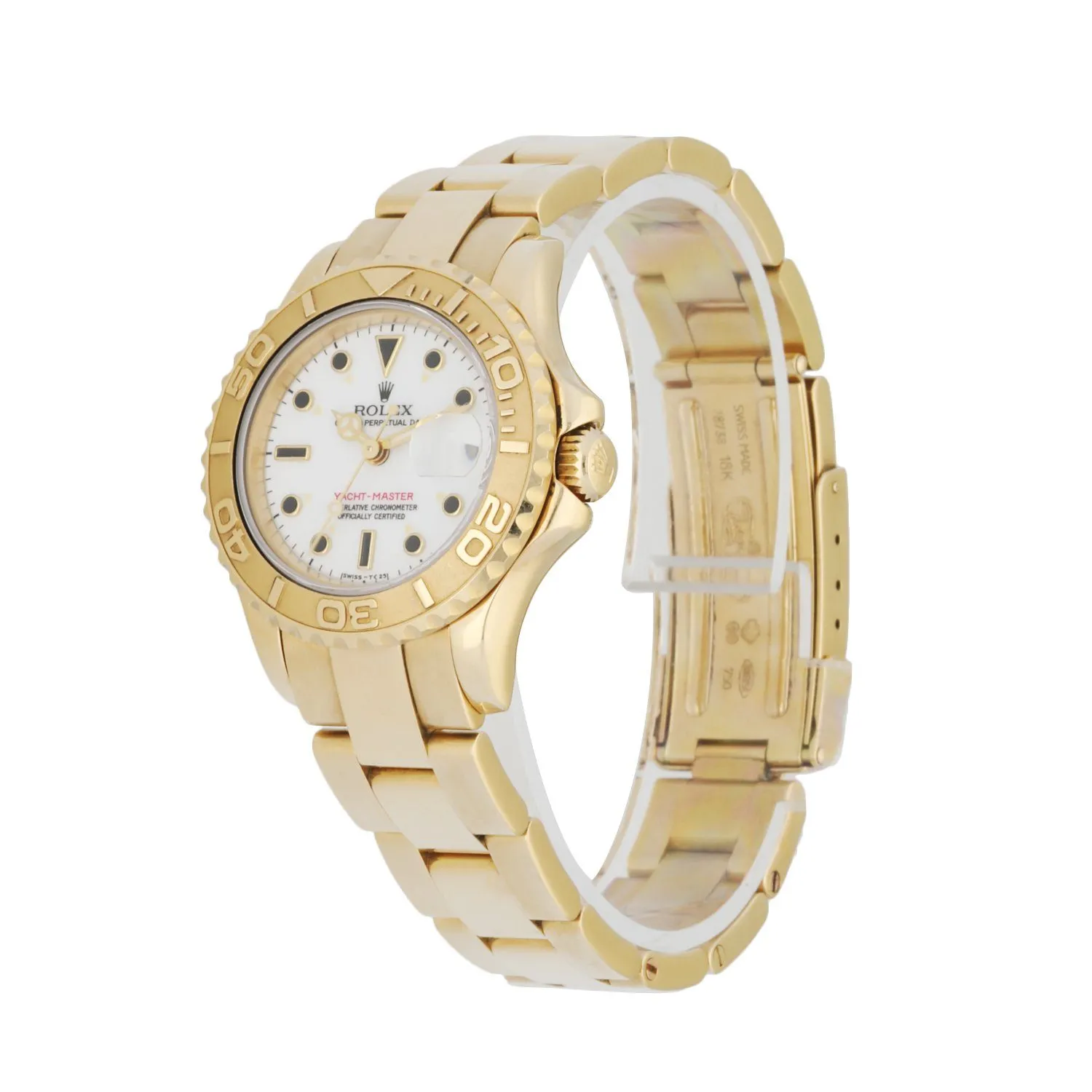 Rolex Yachtmaster 69628 18K Yellow Gold  Ladies Watch