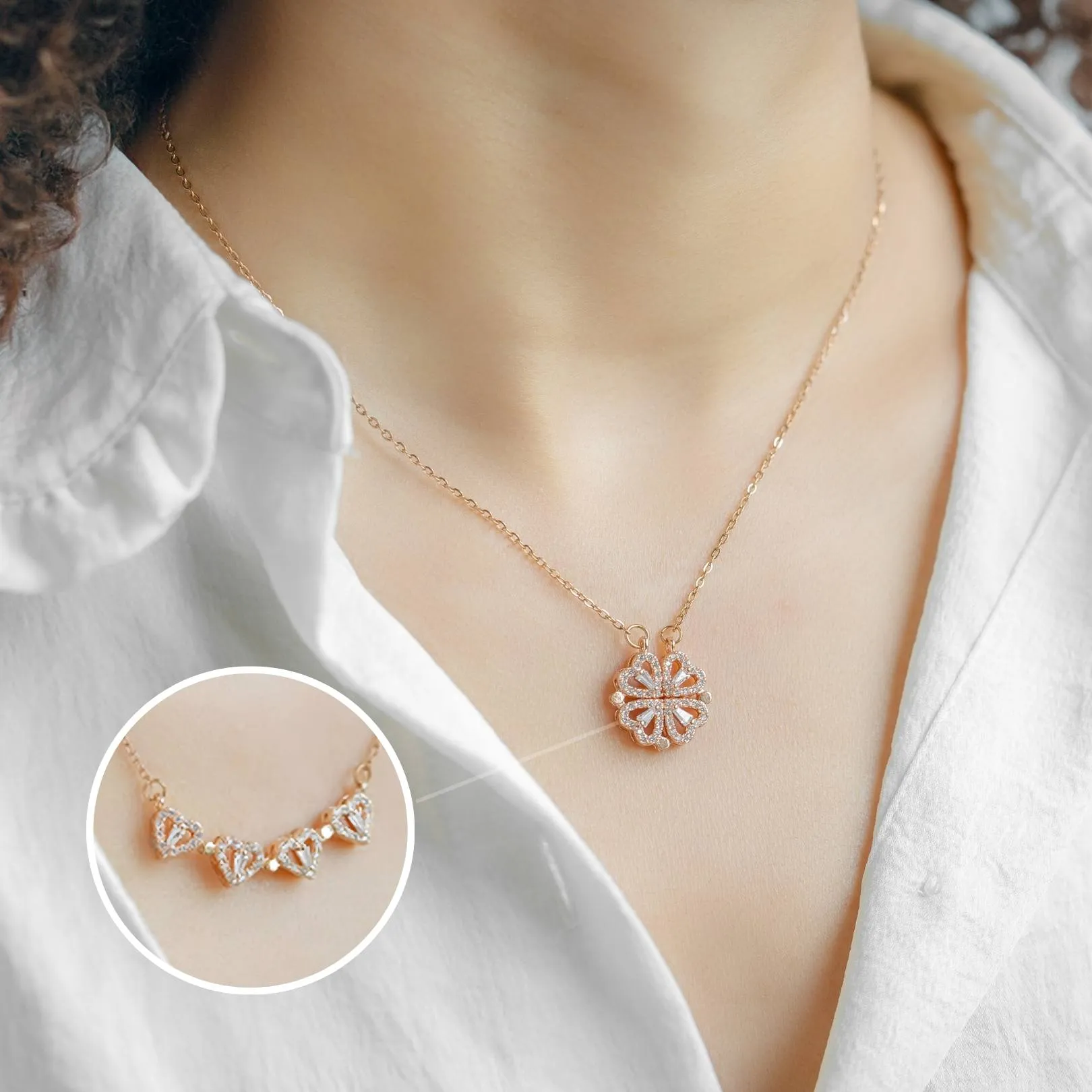Rotating Rose Preserved Rose Jewellery Box With Necklaces